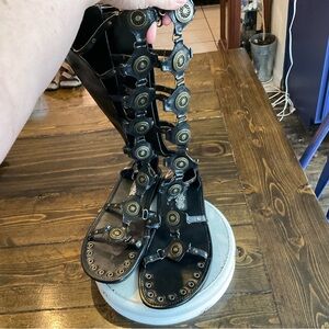 Black Gladiator Sandals